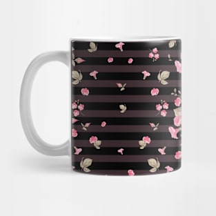 Pink roses with lines Mug